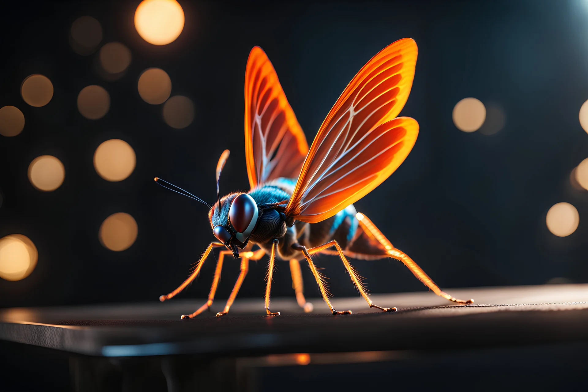 Strange, beautiful flying creature, Cinematic lighting, Volumetric lighting, Epic composition, Photorealism, Bokeh blur, Very high detail, Sony Alpha α7, ISO1900, Character design, Unreal Engine, Octane render, HDR, Subsurface scattering