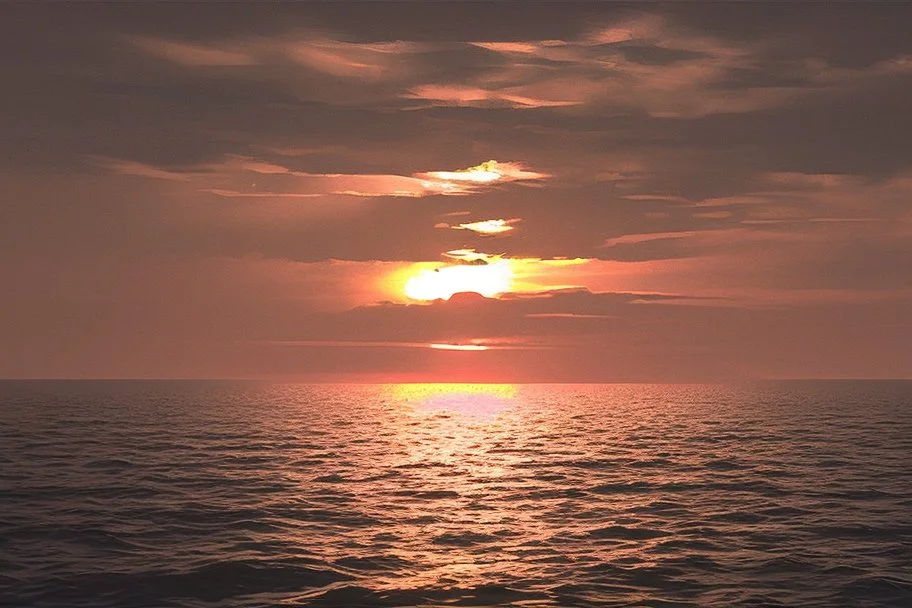 sunset over the sea by Roger Deakins