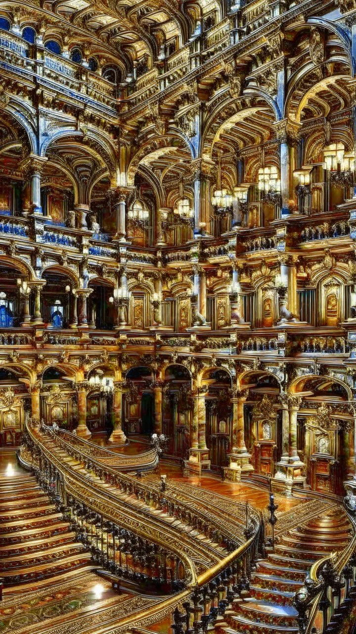 A beautiful image of the windows of the luxurious palace hall