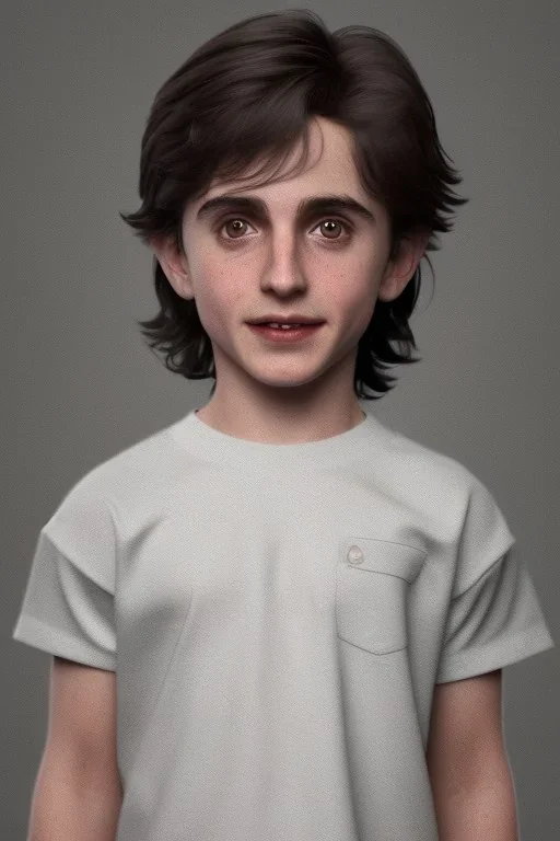 Timothy chalamet toddler, full body, bokeh, hyper realistic