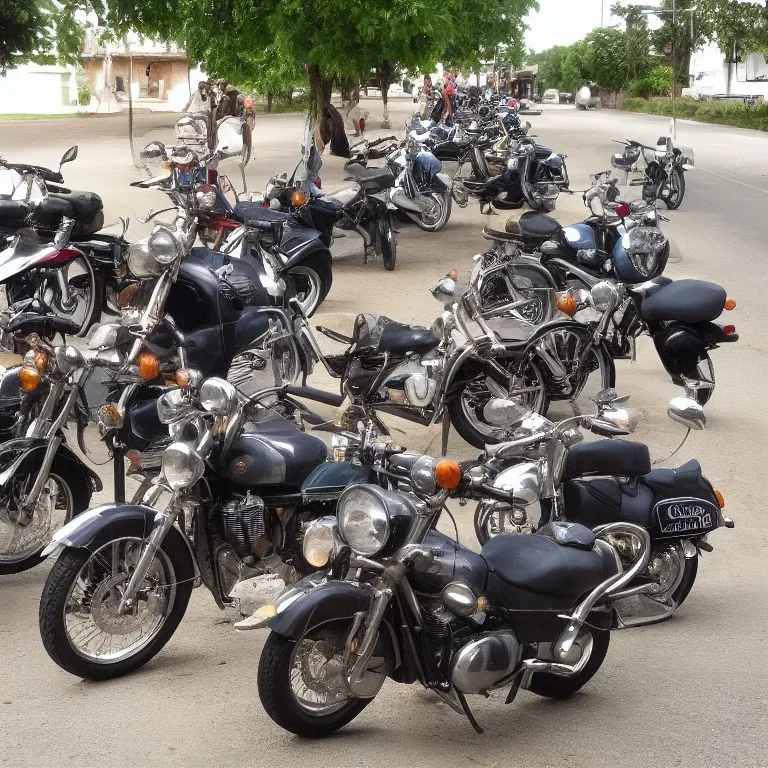 villages citizens motorcycles