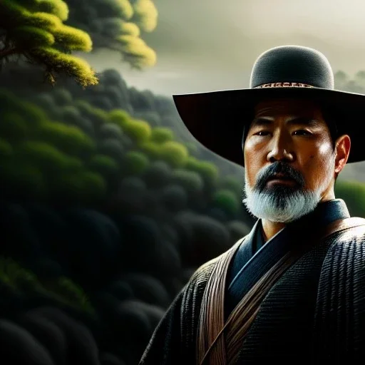 Ultra detailed fullbody Portrait in oil on canvas of Ghost Of Tsushima scenery,intense stare,extremely detailed digital painting, extremely detailed face,crystal clear Big eyes, mystical colors ,perfectly centered image, perfect composition, rim light, beautiful lighting,masterpiece,8k, stunning scene, raytracing, anatomically correct, in the style of robert e howard and Ken Kelley and Ohrai Noriyoshi and Simon Bisley and tomzj1