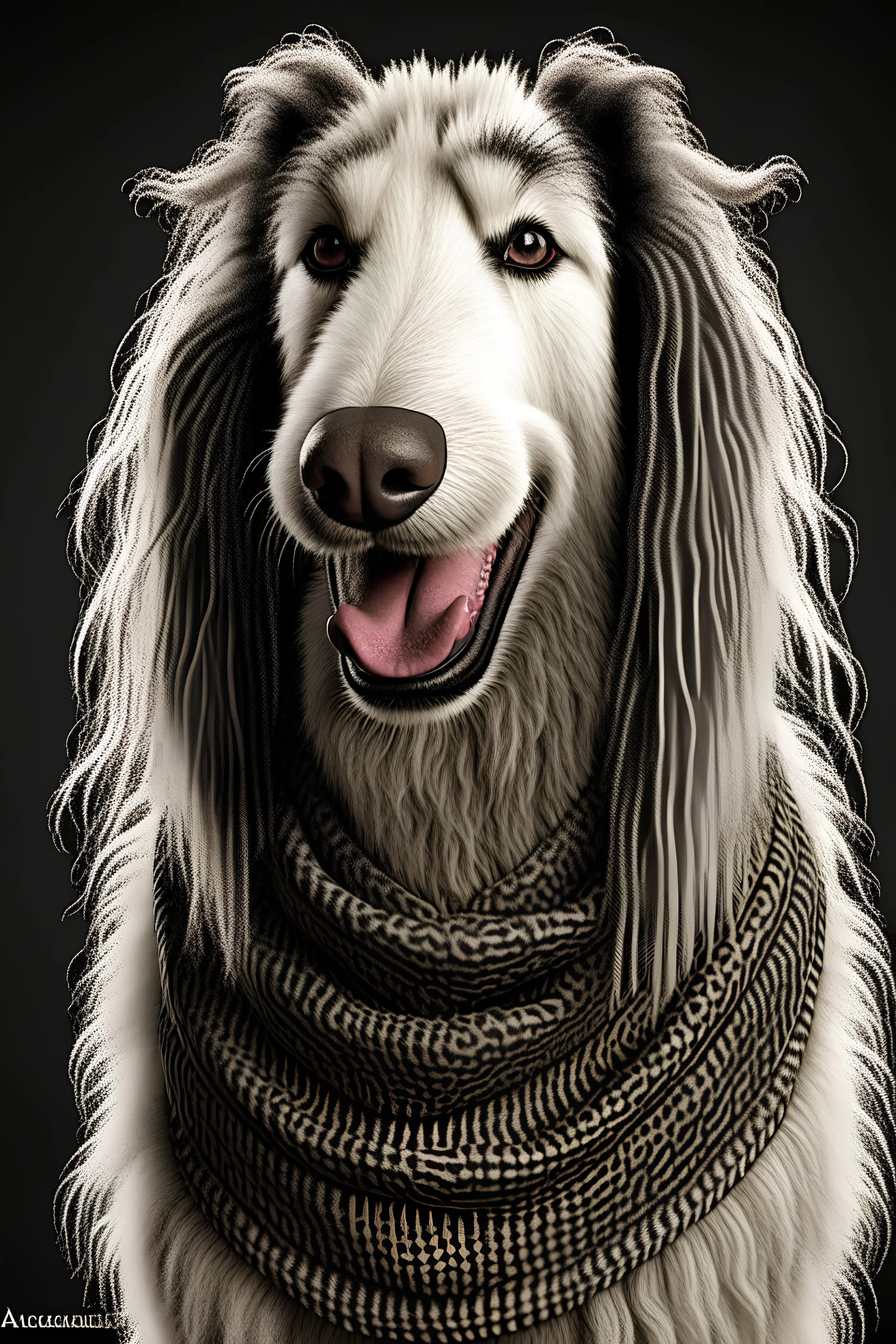 anthro (afghan hound), (detailed fluffy fur, detailed fur texture:1.2), 1 female, adult, smile, , revealing, claws, , (white fur, realistic fur, detailed fur texture:1.2), photorealistic, hyper realistic, ultra detailed. . a photo of a , collared and leashed beautiful anthro afghan hound girl, <lora:OnALeash-v2:1>, , long messy hair, slender body,