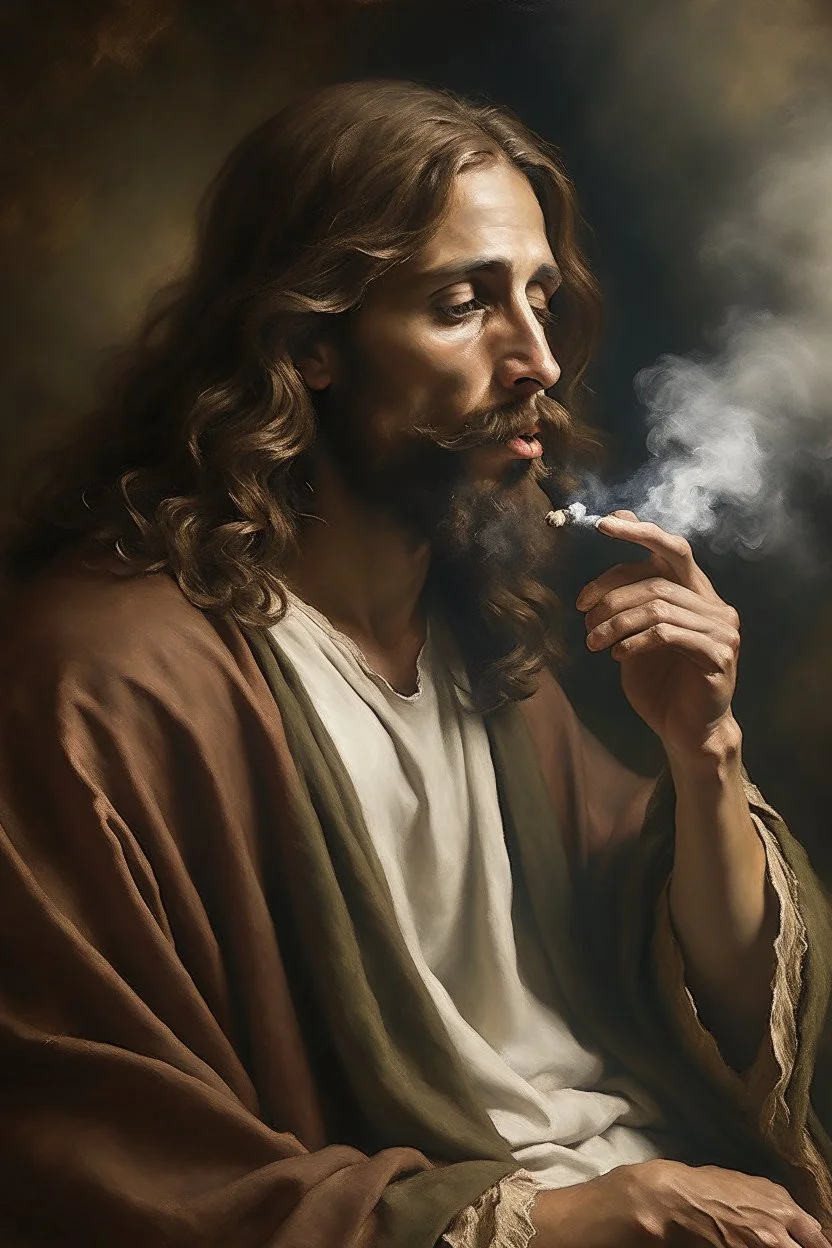 Jesus smoking