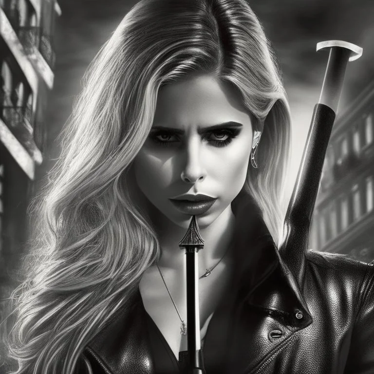 Buffy vampire slayer, in sincity style.