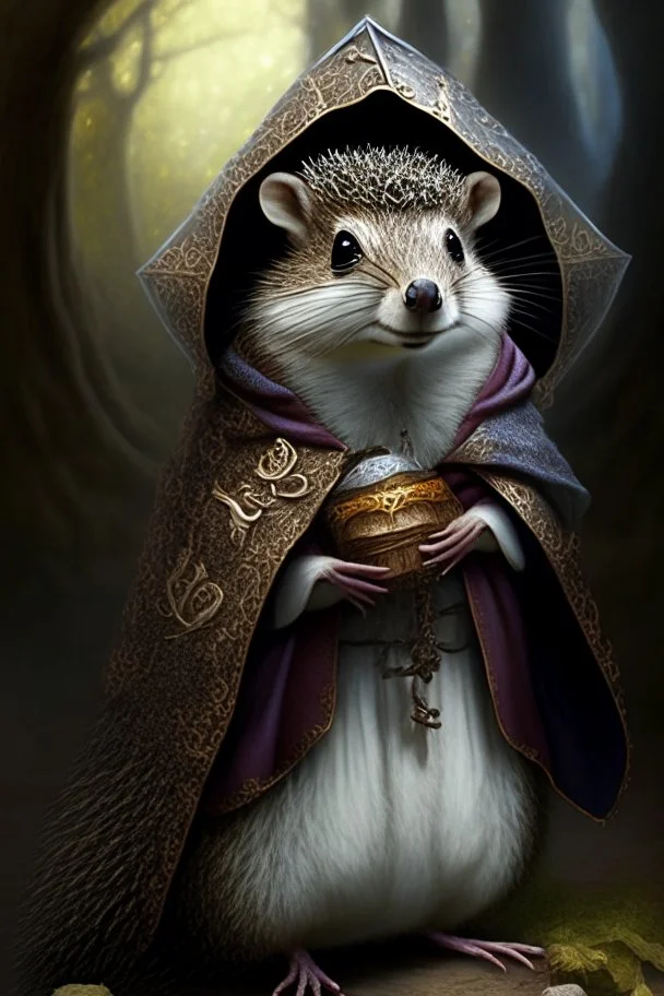 squirrel hedgehog mix being a cleric of death hood