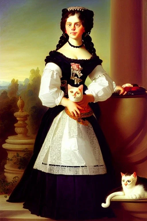 Cat with human body of Elisabeth of Austria by Franz Xaver Winterhalter .