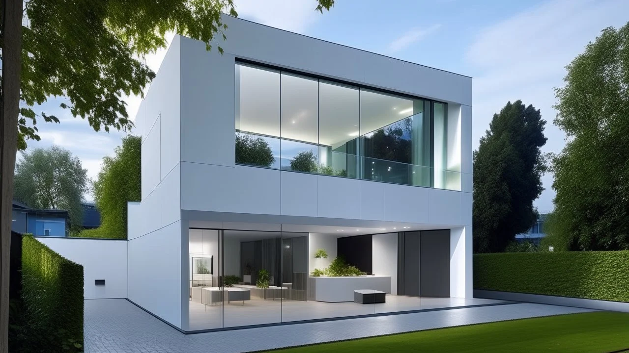 Contemporary minimal house becomes a chameleon