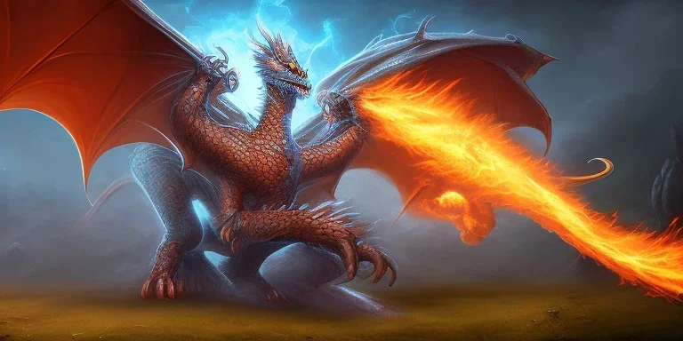 dragon thunder gof fighting a dragon fire god