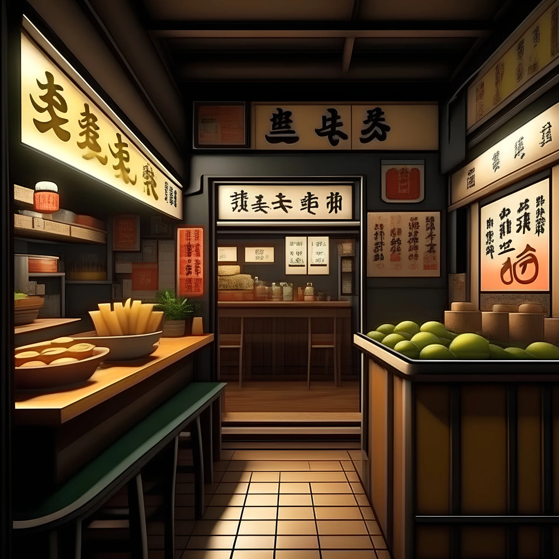 make a ramen store realistic in a city