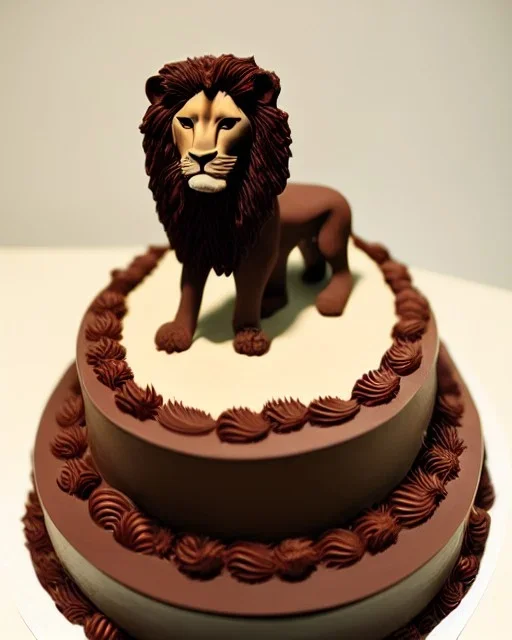 Lion aslan model made of Chocolate cake