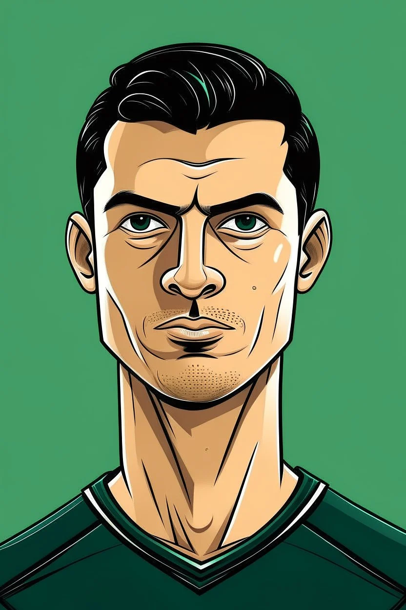 cristiano ronaldo football player ,cartoon 2d