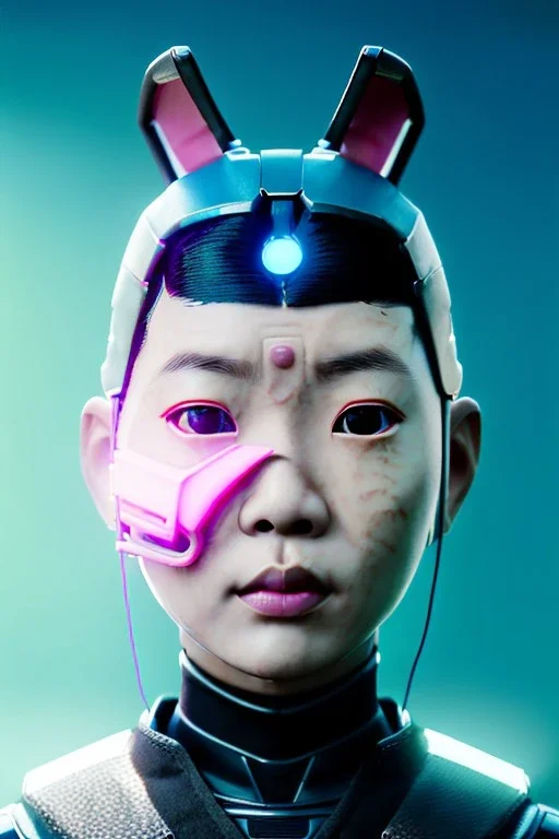 portrait, Asian cyborg woman, samurai warrior :: symmetry photography, cyberpunk style, cyborg eyes, pink hair :: wires conect, perfect eyes, samurai helmet, tiger mask, black samurai army, katana, ghost in the shell, pink, white, black, glow eyes, cinematic, Ultra realistic, dark scene, soft color, highly detailed, unreal engine 5, RTX, ultra detail, 3d, finely drawn, high definition.