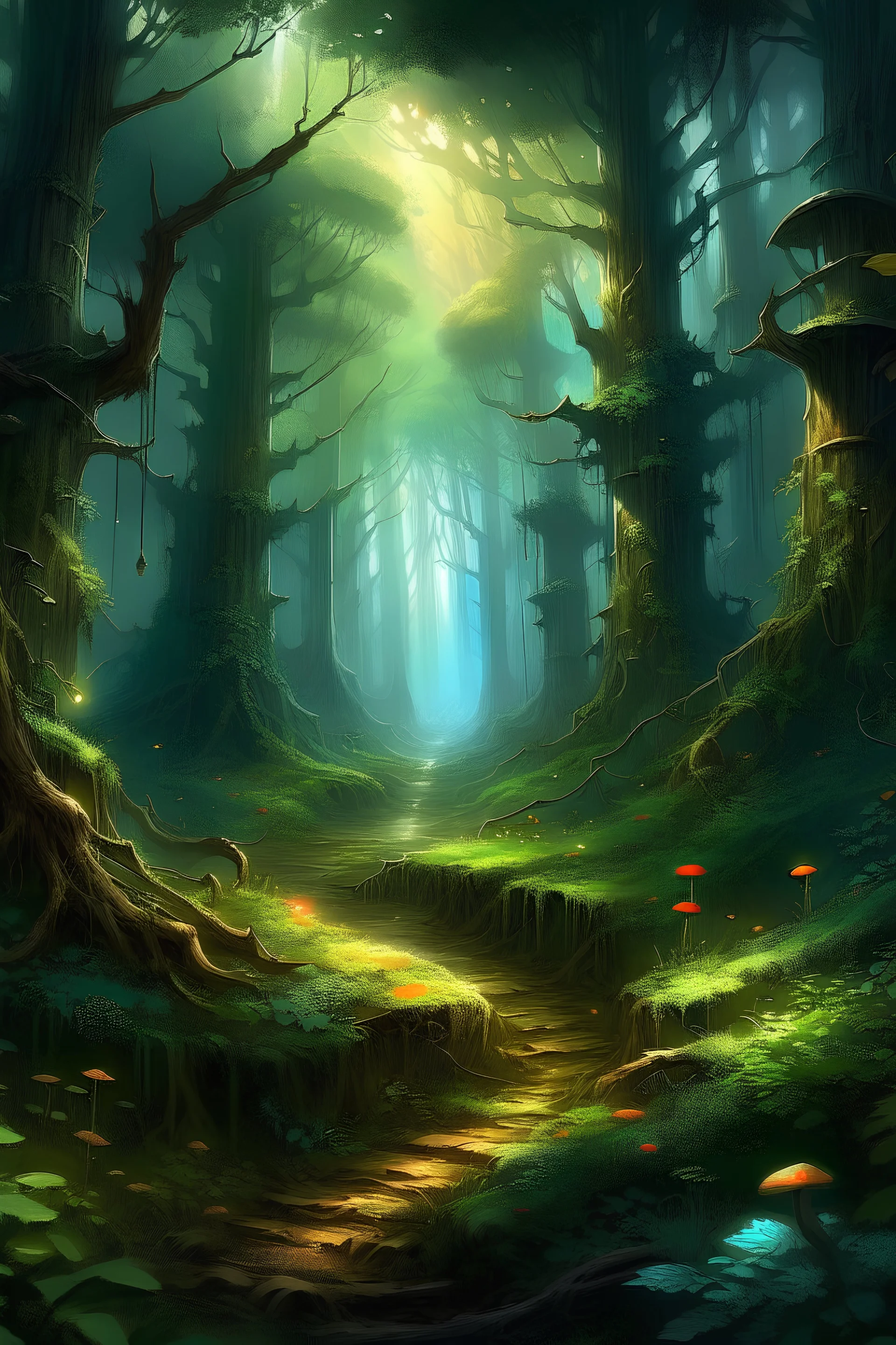 волшебный и загадочный лес