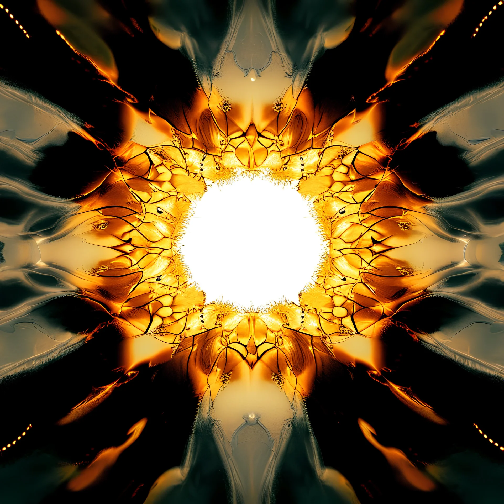 yellow and orange kaleidoscope