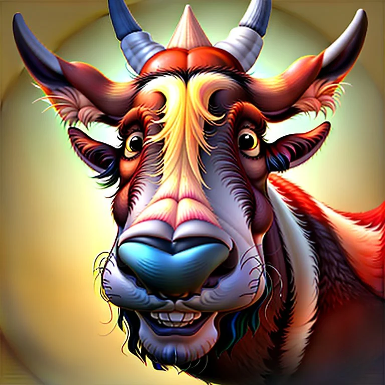 A giddy gnu. Digital art