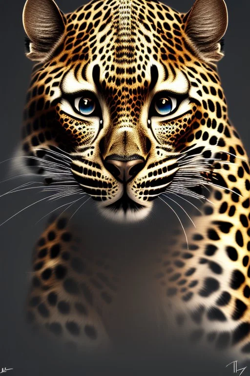 photorealism, leopard witch