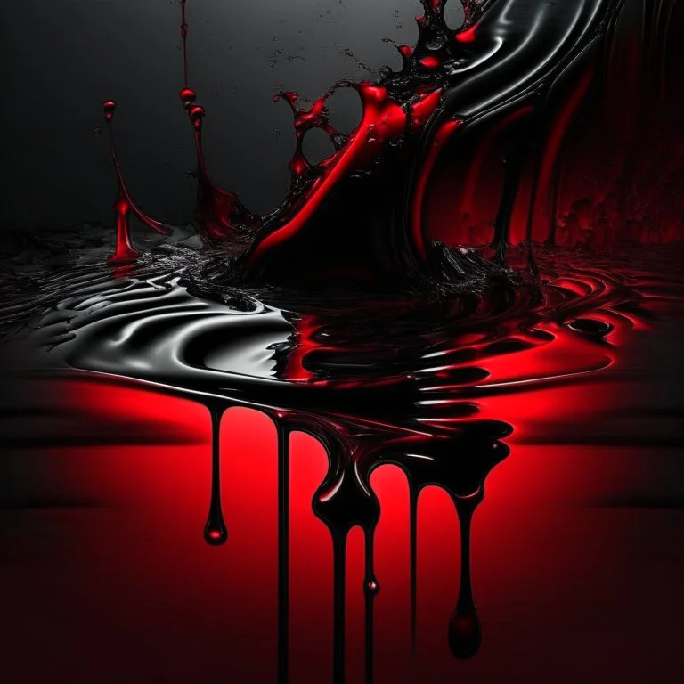 black and red water