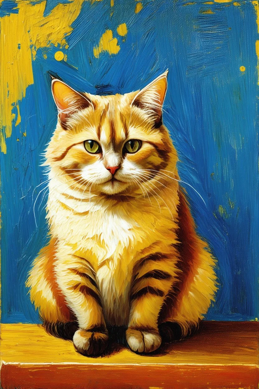 Portrait of a cat by Van Gogh