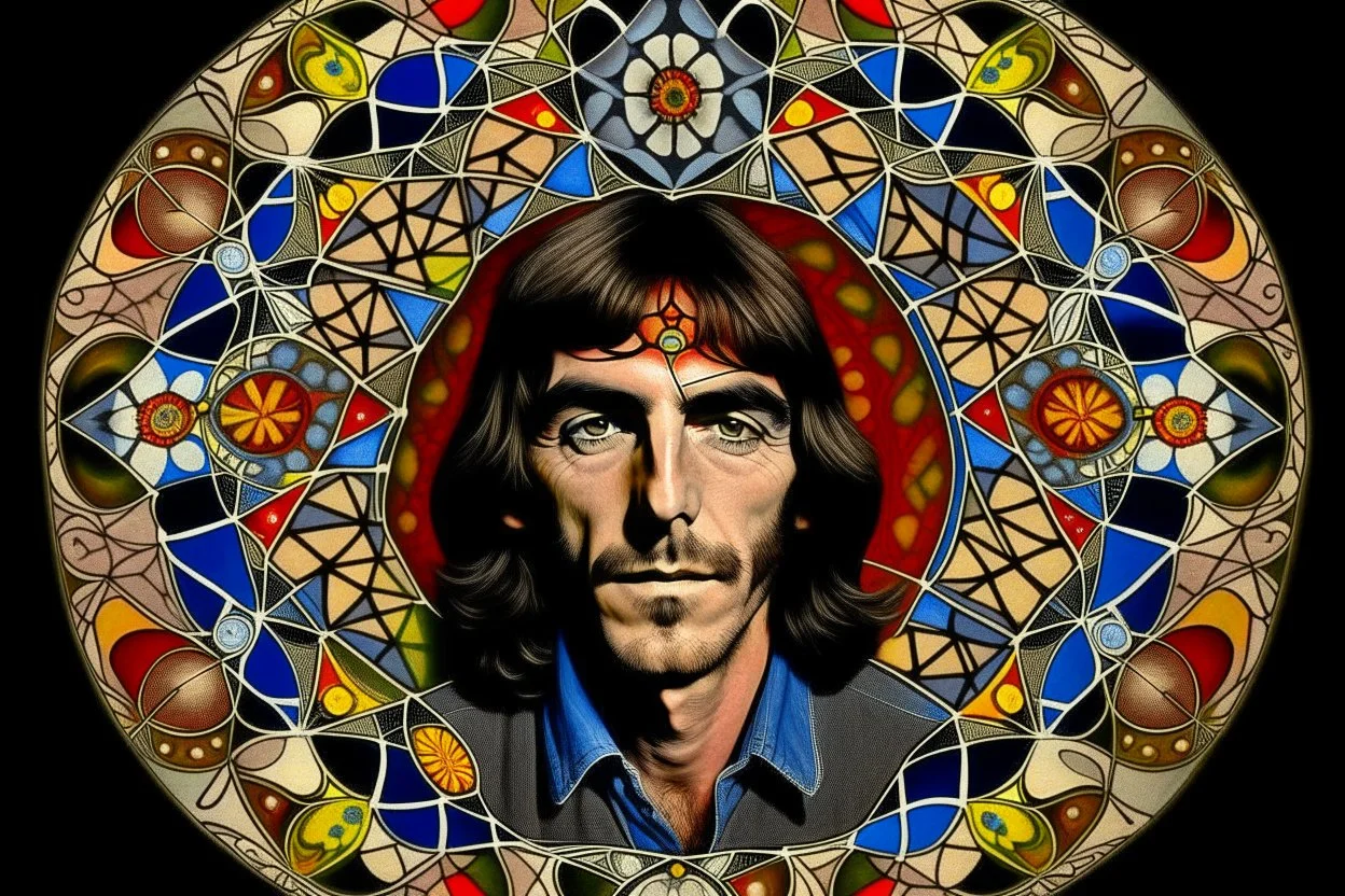 george harrison 3rd eye mandala trippy