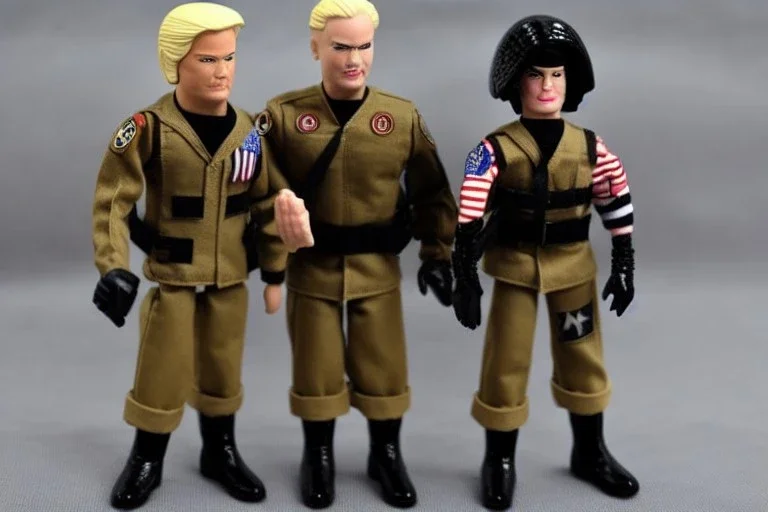 Donald Trump g.i. joe toy doll wearing black boots