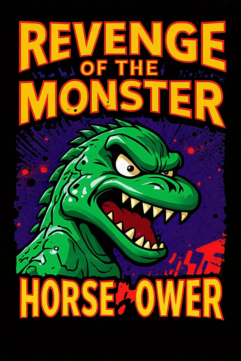 monster more angry and more 90s style, angry fast, extreme, wild, so so angry, red and purple background with 90s style slashes