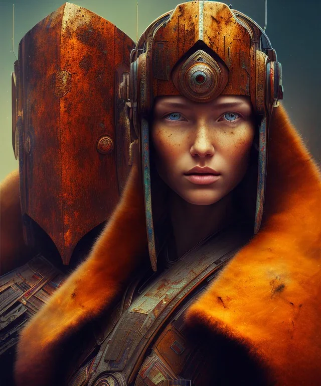 an abstract painting of rusted wood, chieftain style, 8K, a Highly detailed stunning full frame portrait of a man with a woman, wide-angle view, a realistic face