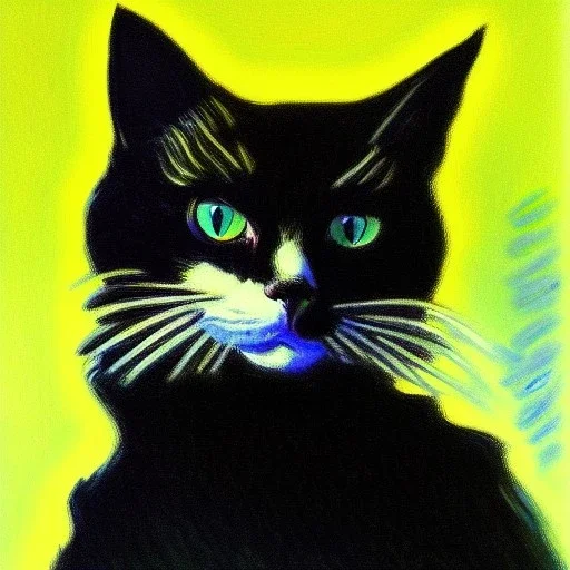 oil portrait of a Cat by Monet 8k