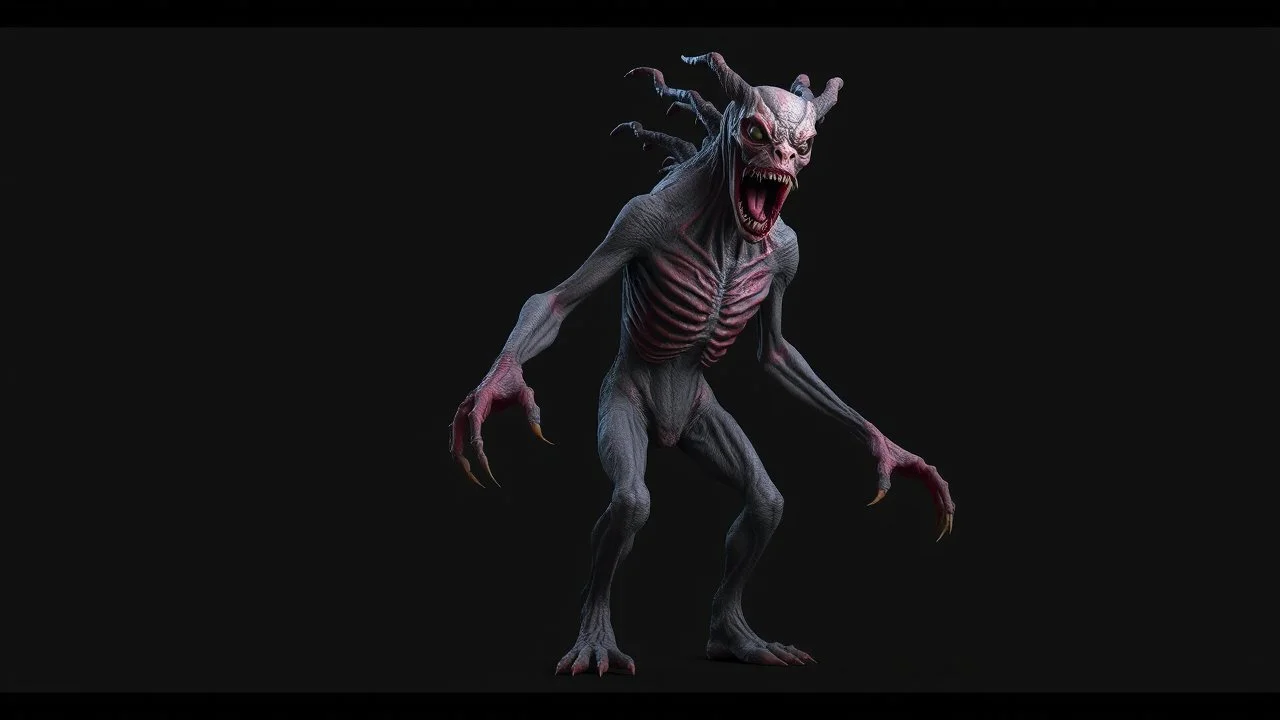 creature for a russian horror videogame, silent hill style, creepy, 3d model, t-pose