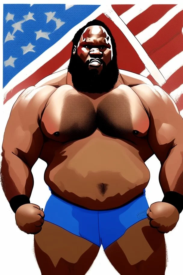 Mark Henry American wrestler catoon 2d