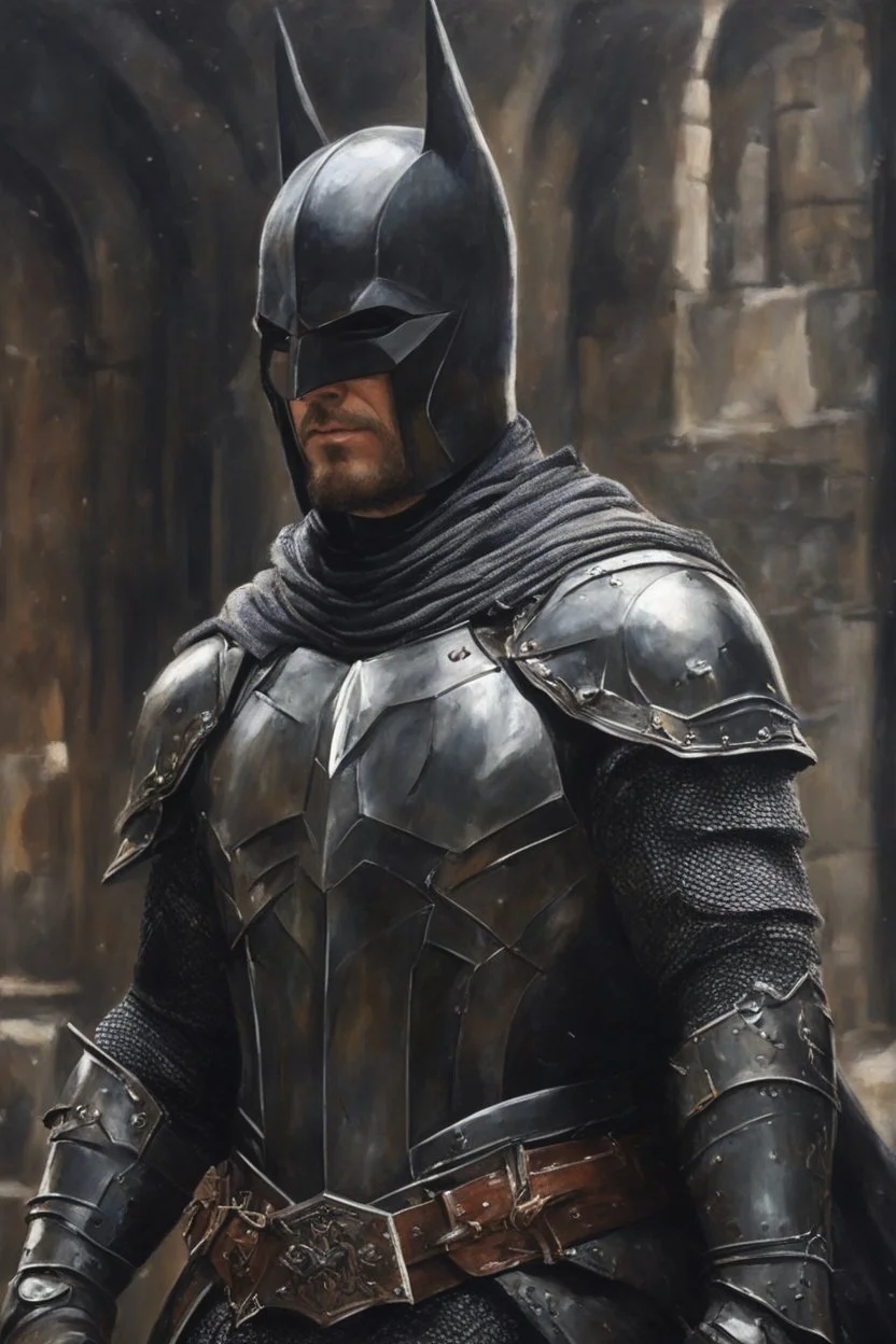 medium shot, dark knight medieval, details, 8k, oil painting