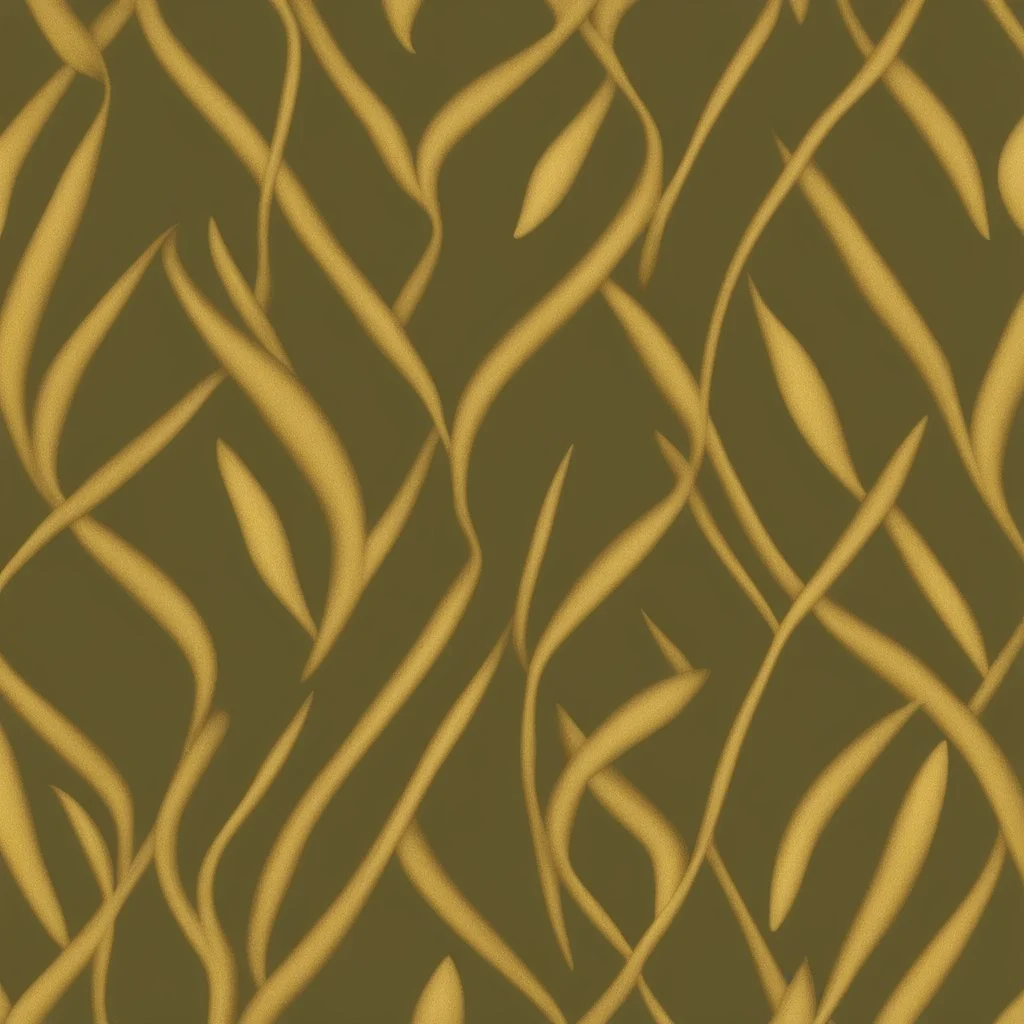 A detailed rendering of an olive kernel-inspired pattern on a wall, with a subtle hint of gold.