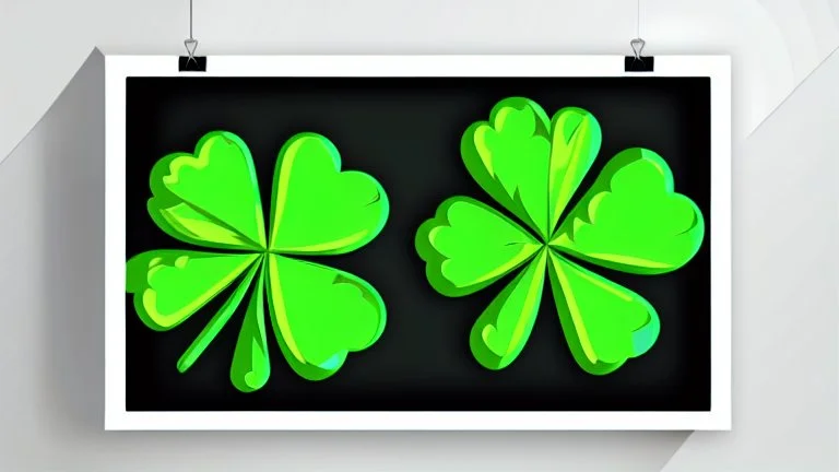 rave poster with Four-leaf clover