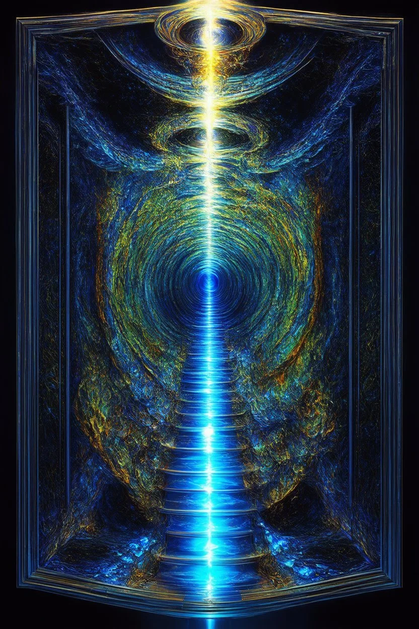 saacred chamber of divine transformation; Neo-surrealistic Optical Art