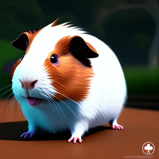 cute brown guinea pig by pixar