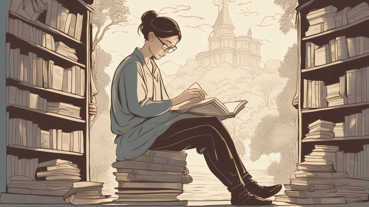 The image for the article could depict a person deeply engrossed in reading a book, seated in a tranquil and comfortable setting, surrounded by books. The light illuminates the book held in their hands, showcasing their complete focus and immersion in reading. The image reflects the calm and relaxation that daily reading and contemplation in books can provide, encouraging readers to embrace this beneficial habit.