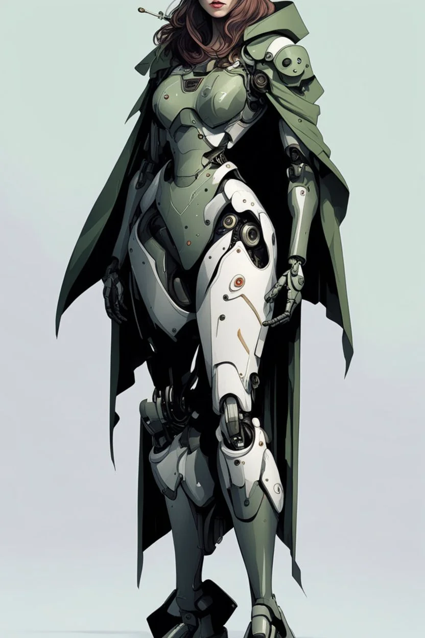 a beautiful robot lady