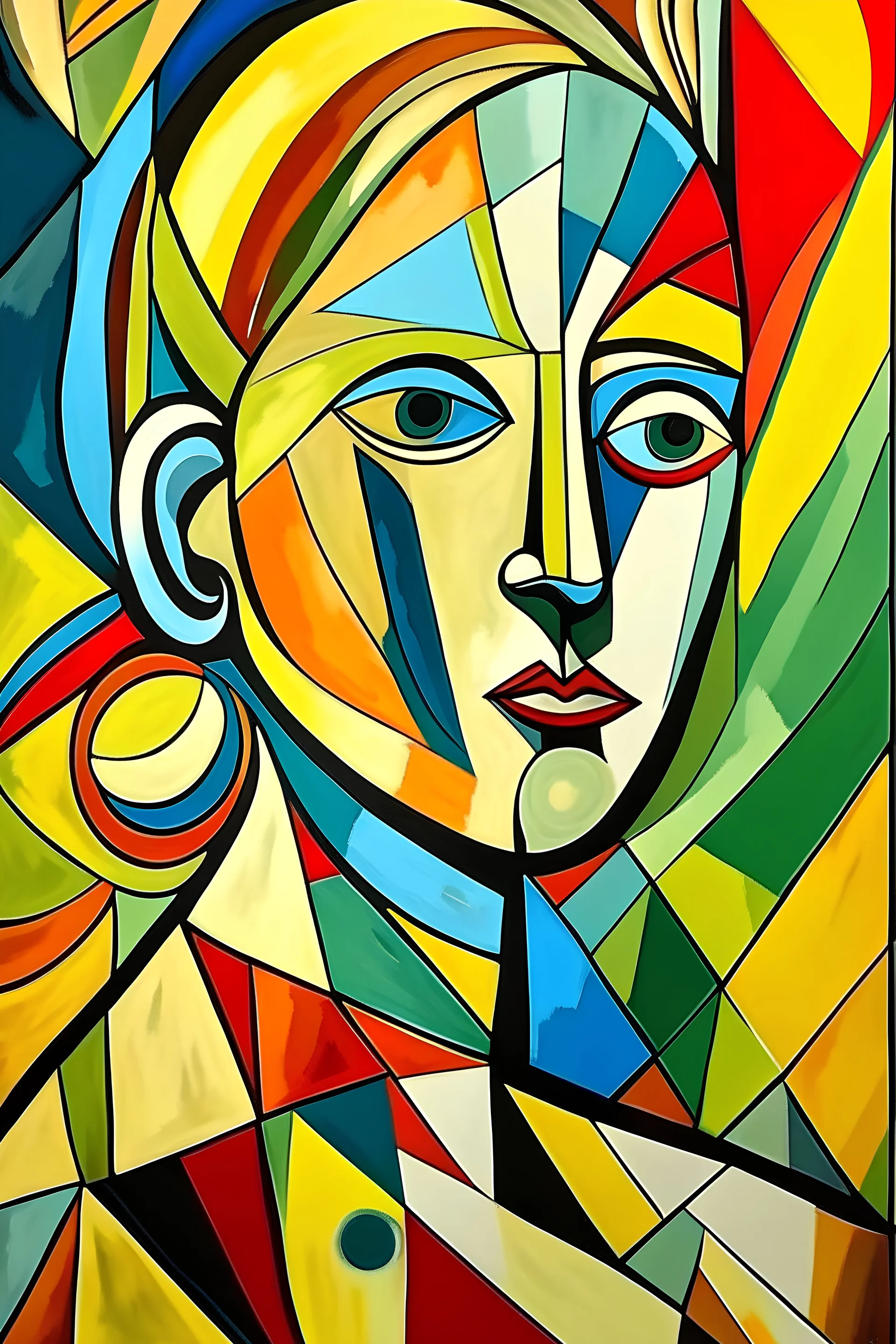 eva peron al estilo de picasso en su etapa cubista