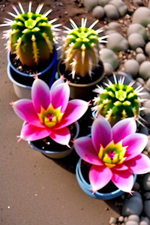 Blossoming cacti