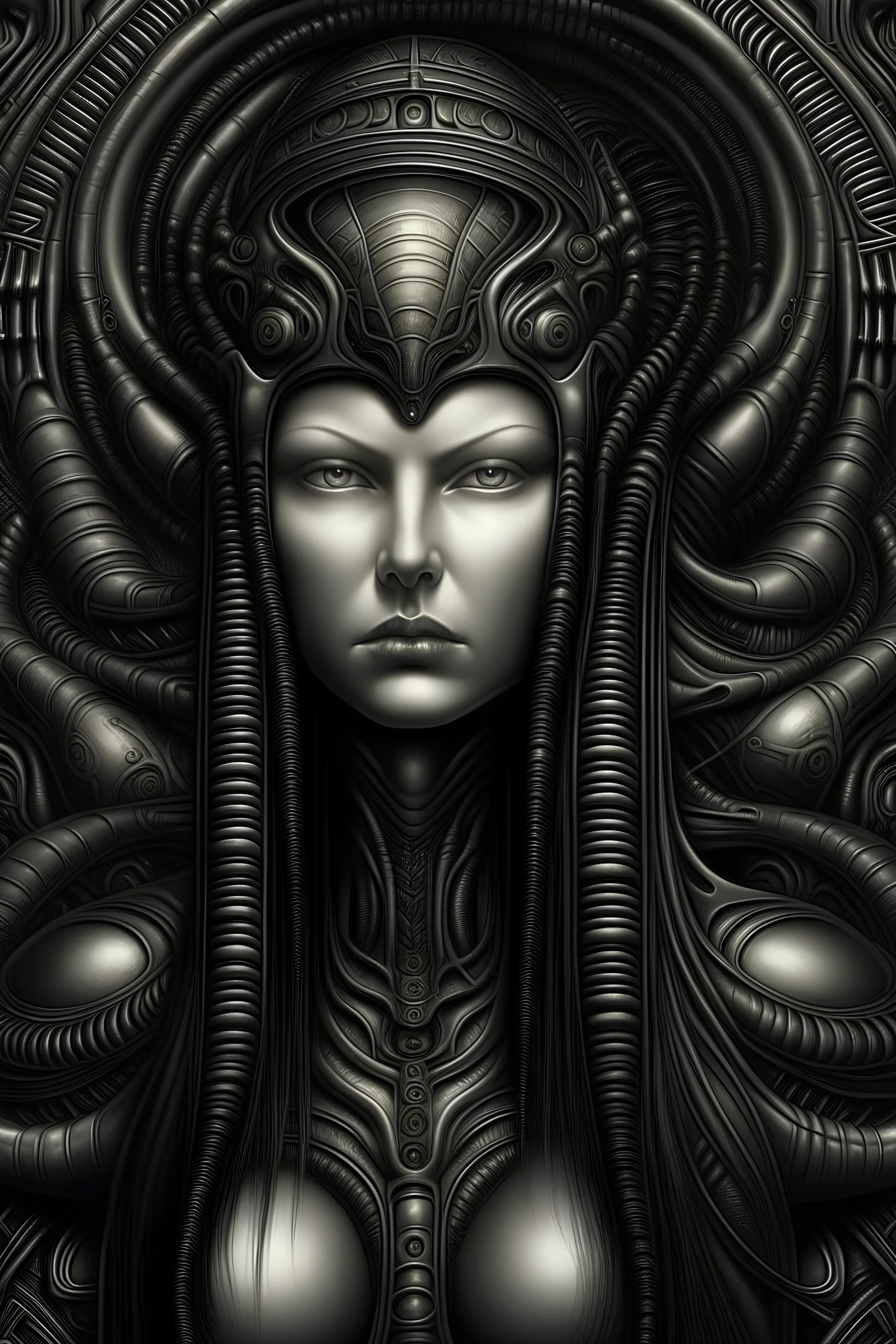 Dark Woman in black dress H. R. Giger | Gallery