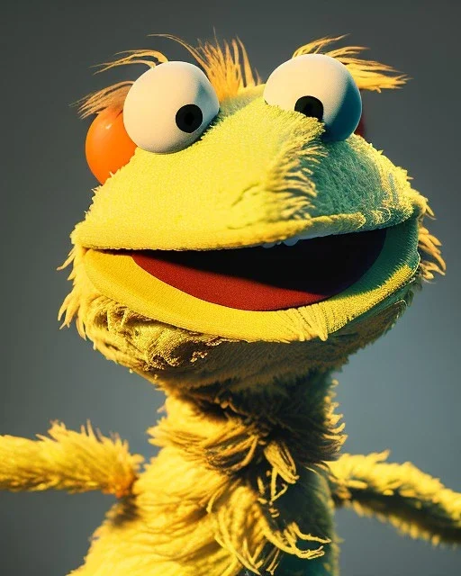 Realistic image, hybrid, sexy woman and muppet Sesame Street head, portrait, concept art, smooth, unreal engine 5, god lights, ray tracing, RTX, lumen lighting, ultra detail, volumetric lighting, 3d, finely drawn, high definition, 4k.