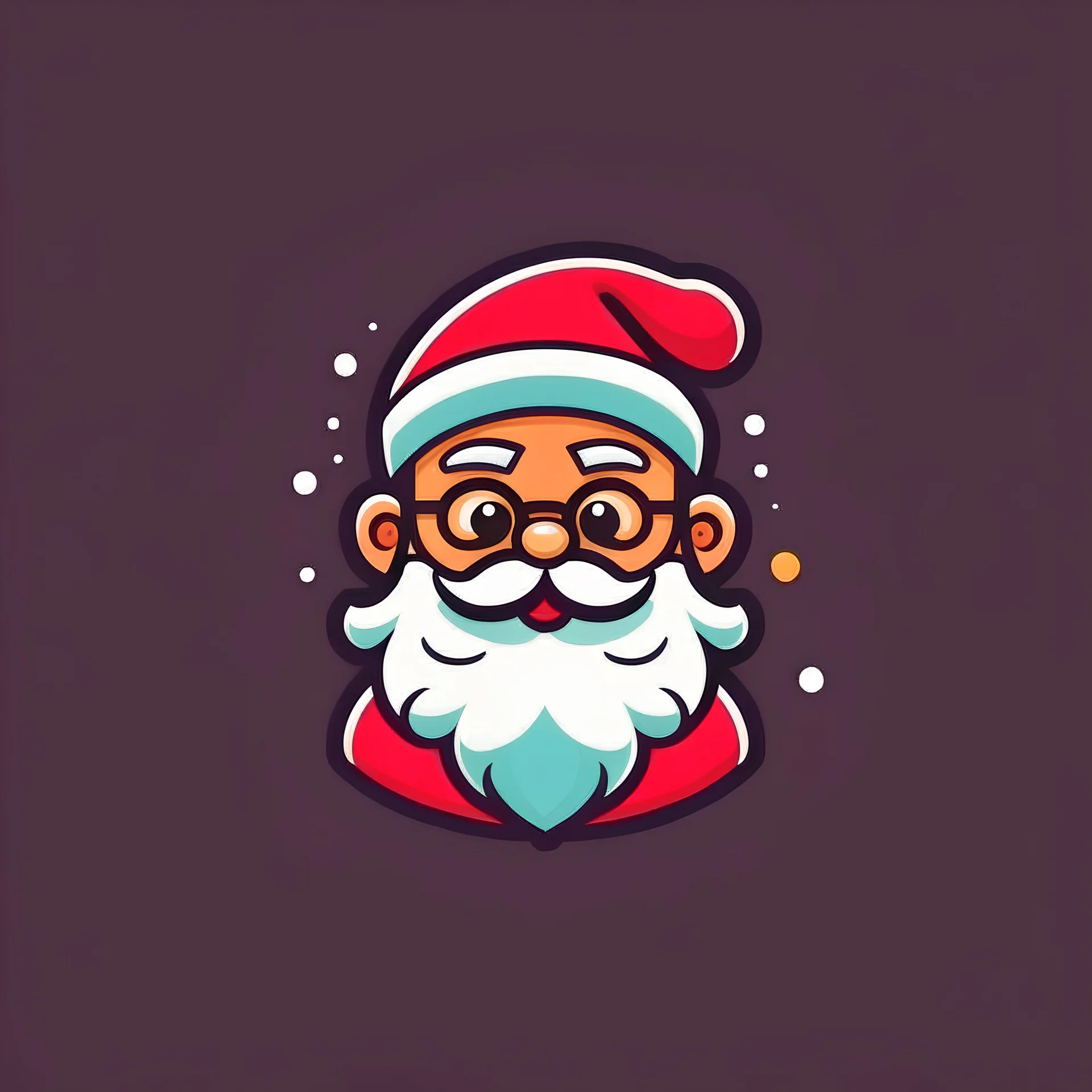 create a cute simple santa logo