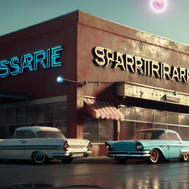 Ultra Realistic retro sci-fi afire Supermarket parking scene, 1960 year, many running people. blonde woman, sweet scarlet Johansson face, perfect iris, glow eyes, face makeup, tight latex coat; many panic people, Retro sci-fi style, soft color, highly detailed, unreal engine 5, ray tracing, RTX, lumen lighting, ultra detail, volumetric lighting, 3d, finely drawn, high definition, high resolution.