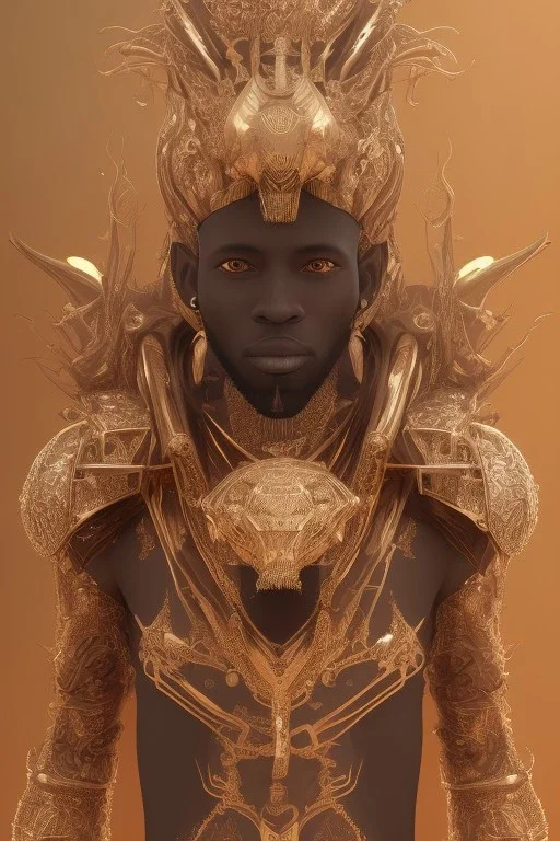 black male African Egyptian alien, cracks in the voodoo head, wicked, diamond eyes, crown, blood, 8k, finely detailed, photo realistic, tiger robe turquoise skull head gold dragon space alien rain skeleton gold teeth silver crown silver space suit spaceships