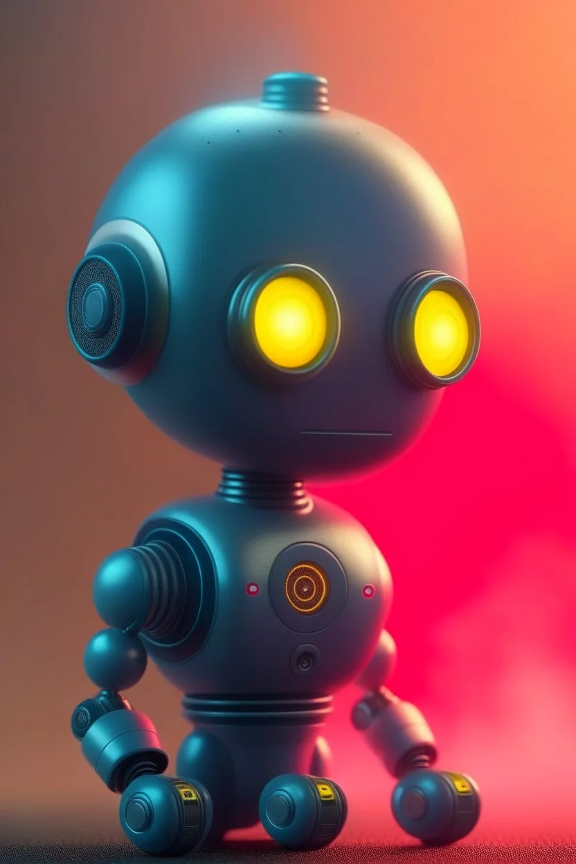 cute chat robot tikling not so cute robot, its such a perfect day i am glad i spent it with you, motion blur, smoke, 4k, downlight, soft light, depth of field, photorealism, trending on art station