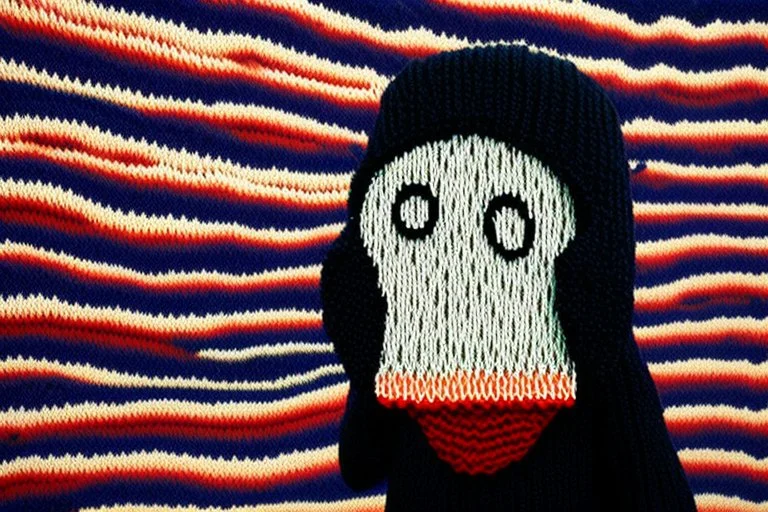 Knitted the scream Edvard Munch