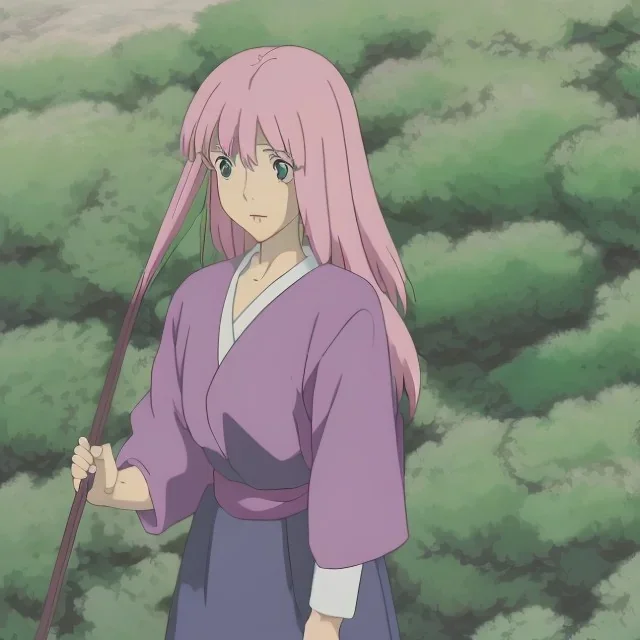 Anime Girl with Pink hair dressed as the grim reaper