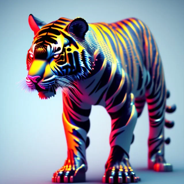 cyber tiger in 3d