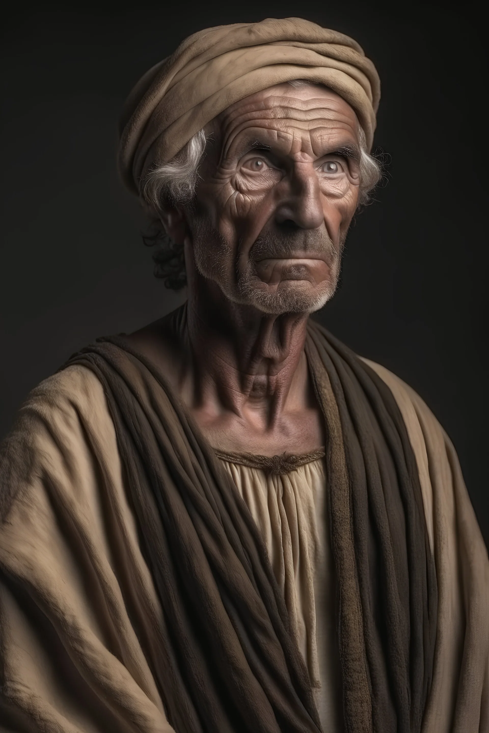 A person from an ancient era in a modern image