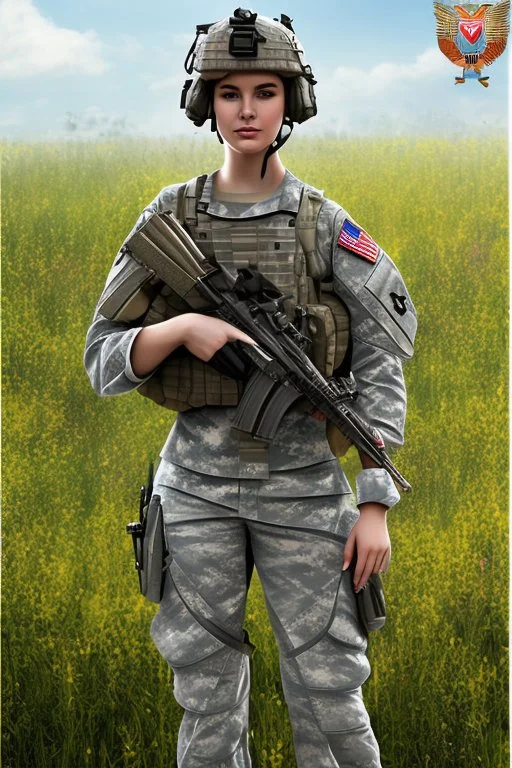 US army girl, t-shirt, mtp camouflage